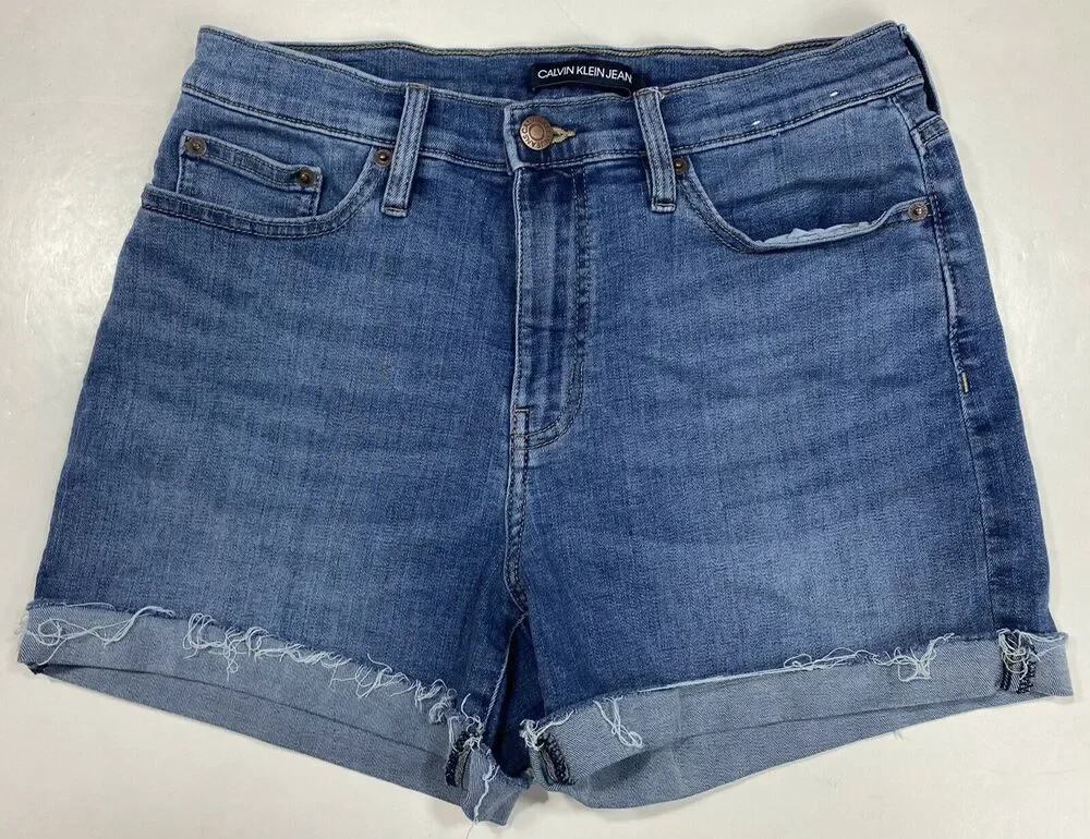 Calvin Klein Shorts Denim Sz 6 High Rise Blue Jean